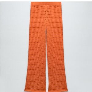 Zara Orange Knit Pants